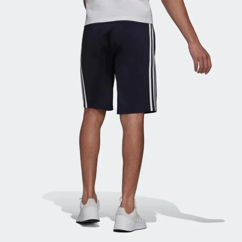 Adidas Shorts Men's Medium Legend Ink 3-Stripes Elastic Waist Activewear UPS611 - Picture 6 of 12